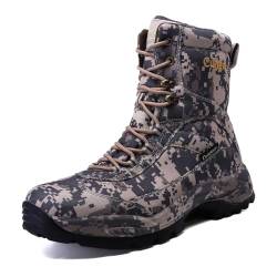 Man Outdoor Camo1 Militärstiefel Training Wasserdichte Taktische Stiefel Sport Kampfschuhe Jagdstiefel kahki 46 von Generic