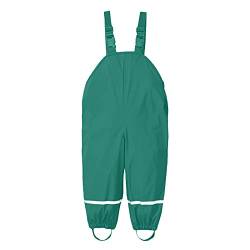 Matschhose Jungen Mädchen Unisex Kinder Wasserdicht Latzhosen Regenhosen mit Verstellbarer Schultern Riemen Reflektierende Streifen Regenlatzhose Overalls Regenkleidung 1 bis 8 Jahre (d-Green, 104) von Generic