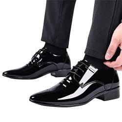 Mode Einfarbige Herren Schnürschuhe für den atmungsaktiv Schuhe Herren Sportlich Elegant Atmungsaktive Freizeit Schuhe Hohe Sneaker Business Casual Schuhe Lederschuhe Herren von Generic