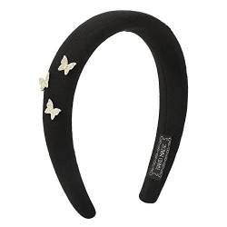 Mode Stirnbänder für Frauen Mädchen Stirnbänder Vintage Schmetterling Stirnband breite Haarknoten Haarreifen für lässige Hochzeit Stirnband Ohrenschutz Sommer Mädchen von Generic