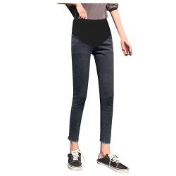Modische Damenbäuche mit hoher Taille für Schwangere, bequeme Leggings, Hosen, Hosen World Sticker Fun (B, XL) von Generic