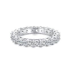 Moissanit-Verlobungsring für Damen, Diamant-Ehering, 925er-Sterlingsilber, D-Farbe, VVS, mit Zertifikat von Generic