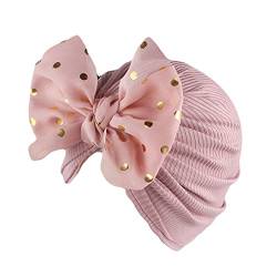 Mütze für Baby-Kopfbedeckungen Blumen-Bowknot-Accessoires feste Babypflege Baby-Haarschleifen (Watermelon Red, One Size) von Generic