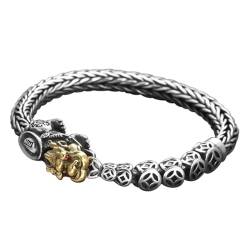 National Style S925 Sterling Silber Armband, Hip Hop Male Style Armband, Sterling Silber und Kupfer Armband von Generic