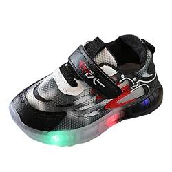Neu 2024 Weihnachten Kinderschuhe leuchten Schuhe leuchten Sportschuhe Freizeitschuhe Atmungsaktive Baby-Kinderschuhe Große Schuhe Herren (Black, 23 Toddler) von Generic