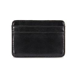 Neue Männer Frauen Smart Wallet Kreditkarte Mode Geldbörse Aluminiumlegierung Geldbörse PU Marke Brieftasche m Mini Business Casual, Schwarz von Generic