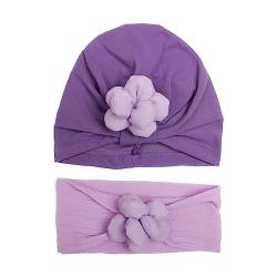 Newwyt elastische Haarbänder Baby-Blumen-Haarband mit Knoten Hut weich breiter Rand Baby-Kopfband Kinder-Kopfbedeckung Neugeborenen-Kopfschmuck Polyester + Nylon von Generic