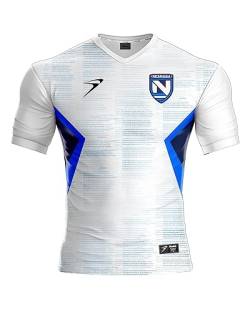 Nicaragua Herren offizielles Fußballtrikot, Heimuniform, Weiß, Weiß / Blau, Mittel von Generic