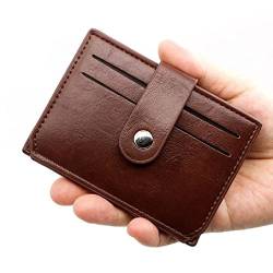 Organizer Kreditkartenetui Bankkarte Brieftasche Slim Multi-Slot Clutch Herren Anti-Diebstahl Geldbörse Tasche tragbar, Dunkelbraun von Generic