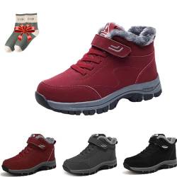 Orthoboots Pro - Ergonomische Winterstiefel Orthoback Schuhe Damen Winter, Wasserdichte Rutschfeste Schneestiefel (Red, EU Schuhgrößensystem, Erwachsene, Damen, Numerisch, M, 38) von Generic