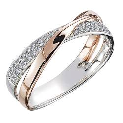 Persönlichkeit X Ring Criss Cross Ring Simulierter Diamant Zirkonia Ring Verlobungsversprechen Ringe Eheringe für Frauen Schmuck Geschenke von Generic