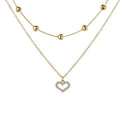 Personalisierte Halskette für Paare, Freundschafts-Anhänger, Schmuck, geeignet für Valentinstag, Kette für Herren, gold, Einheitsgröße von Generic