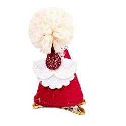 Plüsche Weihnachtsmann Mütze Weihnachtsbaum-Hut-Haarband-Kopfschmuck-Kinderparty-niedlicher Weihnachtshaarspangen-Kopfschmuck (F, One Size) von Generic