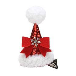 Plüsche Weihnachtsmann Mütze Weihnachtsbaum-Hut-Haarband-Kopfschmuck-Kinderparty-niedlicher Weihnachtshaarspangen-Kopfschmuck (I, One Size) von Generic