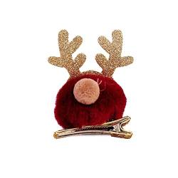 Plüsche Weihnachtsmann Mütze Weihnachtsbaum-Hut-Haarband-Kopfschmuck-Kinderparty-niedlicher Weihnachtshaarspangen-Kopfschmuck (L, One Size) von Generic