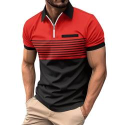 Poloshirt Herren Kurzarm Atmungsaktives Golf Polo Shirt,Oversized Polo Shirt Herren,Poloshirt Long Fit,Polo Shirt Bedrucken Lassen,Strick Polo Herren,Poloshirt Lang Herren von Generic