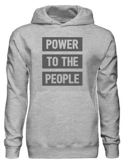 Power to The People Pullover Hoodie bnft, grau, Large von Generic