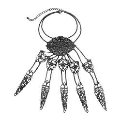 Punk-Gothic-Armband mit übertriebenen Fäustlingen, Halloween-Kette mit konischer Quaste Nägeln auf der Rückseite, elegantes vielseitiges Tragearmband, einfaches High-End-Armband, (B, One Size) von Generic