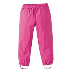 Regenhose Kinder Unisex Wasserdicht und Winddicht Hose Atmungsaktiv Matschhose Ungefüttert Regenbundhose Überziehhose für Mädchen Jungen Regenhose Matschhose Kinder 1_12 Jahre (Hot Pink, 10-12 Years) von Generic