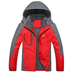 Regenjacke Herren Wasserdicht Atmungsaktiv Regenmantel mit Kapuze wasserdicht leicht mit Reißverschluss Windjacke Übergröße lässig verstaubar für Herbst und Outdoor von Generic