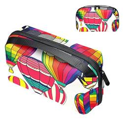 Reise Make up Tasche wasserdichte Kosmetiktasche Kulturbeutel Make up Taschen für Frauen und Mädchen,Farbige Heißluftballon Karikatur von Generic