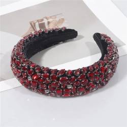 Rotes Stirnband, Faltbar, Strass-Stirnbänder, Diamanten, Damen-Haarbänder, Party-Haar-Accessoires, Kristall-Kopfbedeckung von Generic