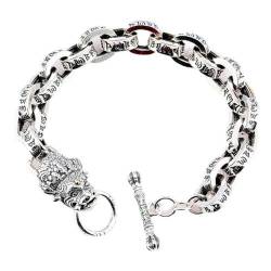 S925 Sterling Silber Armband mit sechs Worten, personalisiertes Sterling Silber Armband für Männer und Frauen, Ethno-Stil von Generic