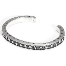 S925 Sterling Silber Retro Pentagramm Armband, Männer und Frauen personalisierte dominante Öffnung Sterling Silber verstellbares Armband von Generic
