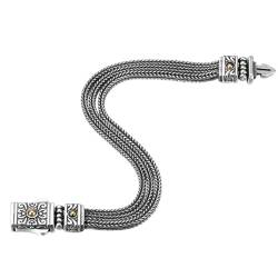 S925 Sterling Silber Schmetterlingsschwanz-Armband, personalisiertes Hip-Hop-Armband für Männer und Frauen S925 Sterling Silber Armband,Silber,18cm von Generic
