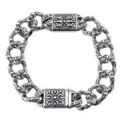 S925 Sterling Silber Vintage Vajra Stößel und Mörser Armband, personalisiertes Ethno-Stil Sterling Silber Armband für Männer und Frauen von Generic