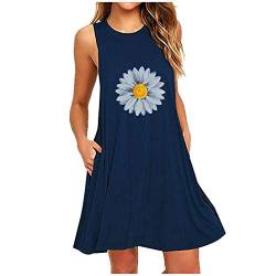 Schlafanzug Kleid Damen Lang - Große Größen Nachtkleid Tank Kleider Sommer Pyjama U Ausschnitt Schlafanzüge Haus Unterkleid Lounge Midikleid Nachthemd Baggy Freizeitkleid Dünne Schlafkleid Baumwolle von Generic