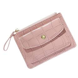 Schlanker, minimalistischer Damen-Schlüsselanhänger aus mit Fronttasche S Geldbörsen Damen (Pink, One Size) von Generic