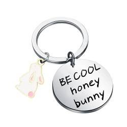 Schlüsselanhänger mit Aufschrift "Be Cool Honey Bunny", Filmzitat, Geschenk für Fans, 3.0 von Generic