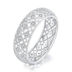 Schmuck,925 Sterling Silber Ring 6mm Ewigkeit keltischer Knoten Ehering für Damen Größe 6-8 von Generic