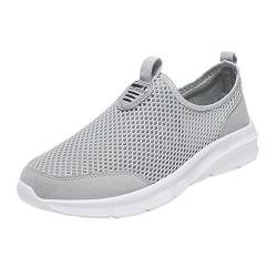 Schuhe Herren Wasserdicht 46 Mode Männer Mesh Casual Sportschuhe Slip On Einfarbig Laufende Atmungsaktive Turnschuhe mit Weichem Boden Sneaker Herren Unisex von Generic