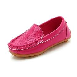 Schuhe Mädchen 32 Weiche Slipper für, kleine Kinder, und Mädchen, zum Hineinschlüpfen, Kleid, flache Schuhe, Bootsschuhe, Freizeitschuhe Reitstiefel (Watermelon Red, 28 Little Child) von Generic