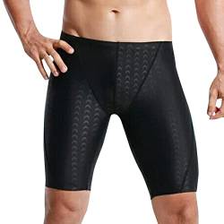 Schwimmhose Herren Badehose eng Jammer Schnelltrocknend Schwimmhose UV-Schutz Swim Trunks knielangen Badeanzug zum Schwimmen Kompression Wettkampf Schwimmhosen von Generic