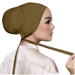 Scrolor Frauen Casual Solid Color Multicolor Elastische Bandage Lace Up Bottom Muslim Hijab Sporthaarband von Generic