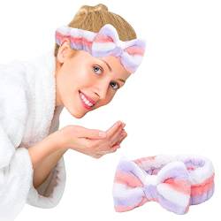 Scrolor Hydrotherapie-Stirnband 1 Stück Schleife Haarband Damen Gesichts Make-up Stirnband Weiche Koralle Samt Stirnband Zum Duschen Gesicht waschen Basketball Kostüm von Generic