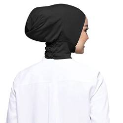 Scrolor Lässige, einfarbige, elastische Kappe für Damen, hochelastischer, muslimischer Latz für Damen, Hijab Sportstirnband von Generic