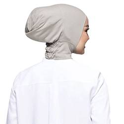Scrolor Lässige, einfarbige, elastische Kappe für Damen, hochelastischer, muslimischer Latz für Damen, Hijab Sportstirnband von Generic