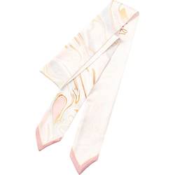 Seidenschal Stirnband Rosa kleine lange Streifen Frauen Frühling und Herbst Band gebundene Taschen schwimmender Gürtel kleiner Halsschal Taillengürtel Haargürtel von Generic