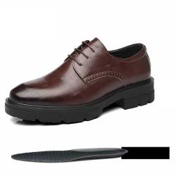 Sexy Schuhe Herren Innenhöhenvergrößernde Schuhe für Männer 10 cm/8 cm/5 cm höhenvergrößernde Business-Schuhe Herrenschuhe Außenohr Bequeme Schuhe Herren (Brown, 37) von Generic