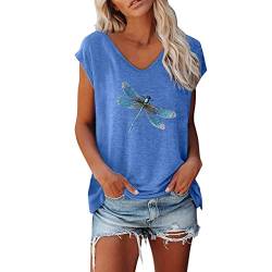 Shirt Damen T-Shirt-Bluse Damen Elegant ärmellose T-Shirt Tops Oberteile Frauen Schwarz Grau Kleidung Basic Sommer Shirts Top V-Ausschnitte Tshirt Klamotten Teenager Mädchen - Blusen & Tuniken von Generic