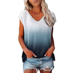 Shirt Damen T-Shirt-Bluse Damen Elegant ärmellose T-Shirt Tops Oberteile Frauen Schwarz Grau Kleidung Basic Sommer Shirts Top V-Ausschnitte Tshirt Klamotten Teenager Mädchen - Blusen & Tuniken von Generic