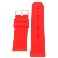 Silikon-Uhrenarmband, Stilvolles, Verstellbares Smartwatch-Armband, Wasserdicht, Zum Wandern für Damen und Herren (Rot) von Generic