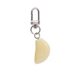 Simulation Food Keychain Mini Knoblauch Anhänger Schlüsselanhänger Neuheit Charm Schlüsselanhänger mit Verschluss für Valentinstag Liebhaber Geschenk, 1, One size von Generic