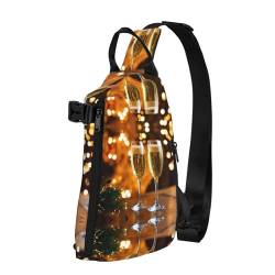 Sling Bag Weinbecher Tagesrucksack Kompatibel Rucksack Casual Crossbody Bag Für Wandern, Travel, Arbeit von Generic
