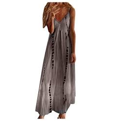 Sommerkleid Damen Große Größen A Linie Maxi Kurzarm Strandkleid Boho Kleid Schick mit Blumen Leicht Luftig Festlich Maxikleid Blusenkleid Elegant Curvy Lang Sexy Freizeitkleid Sommerkleid von Generic