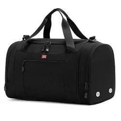 Sport Reisetasche Herrenhandtasche, Sport- und Fitnesstasche, Gepäcktasche mit großem Fassungsvermögen (Farbe : Black, Size : 48x27x30cm) von Generic